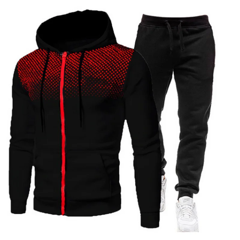 Hiver Survêtement homme 2 Pièces Ensemble À Capuche + Pantalon Sport Costumes pour Hommes Sweat À Capuche Vêtements Pour Hommes