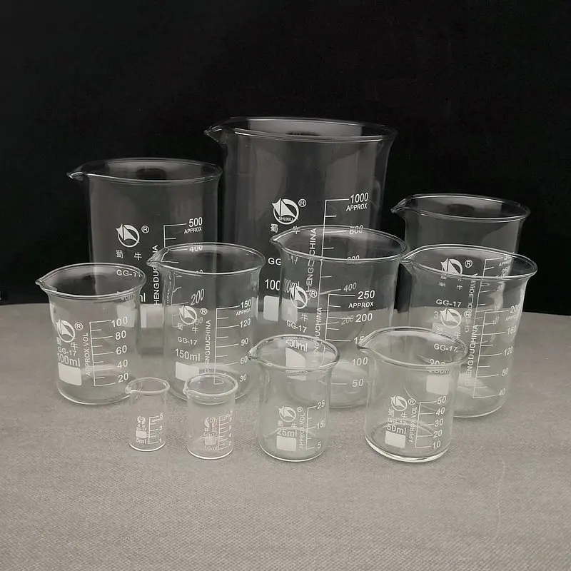 

Lab Borosilicate Glass Beaker Heat-resist Scaled Measuring Cup of Laboratory Equipment for Sale