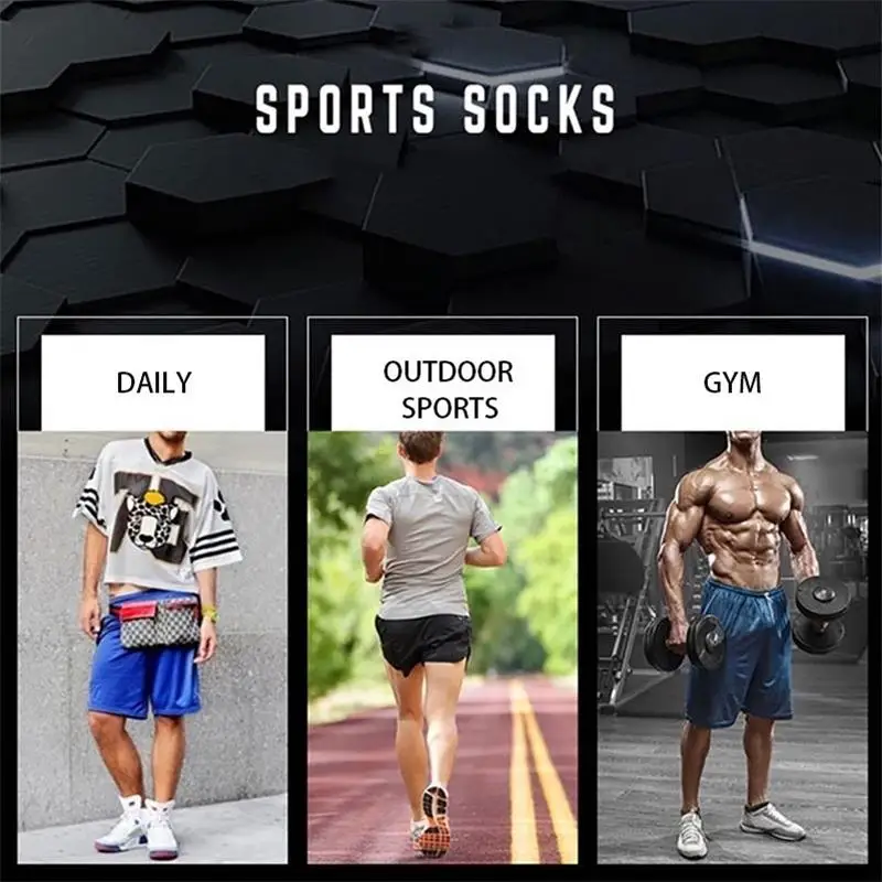 3pairs/lotMen Cycling Sock Breathable Outdoor Basketball Socks Protect Feet Wicking Bike Running Football Sport Socks Men Socks