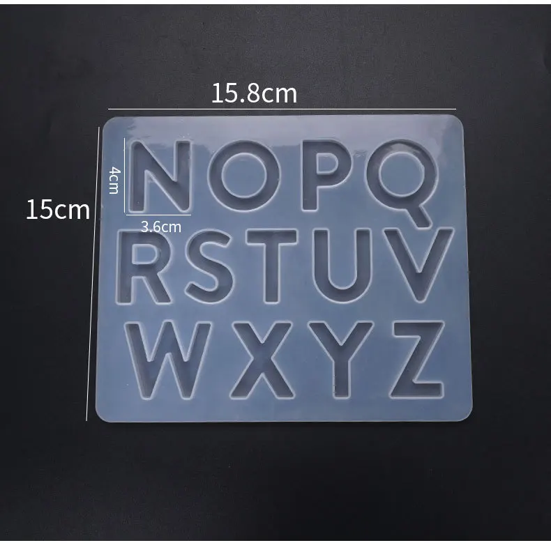 1=13 Crystal Epoxy English letter Pinyin Alphabet Silicone Mould DIY Handmade Jewelry Resin Digital Pendant silicone Mode