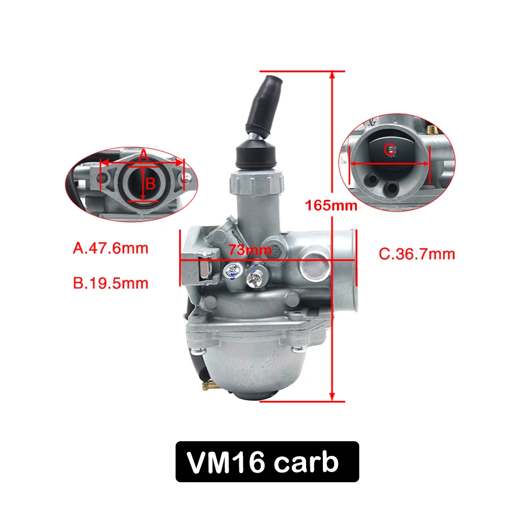 Alconstar- VM16 19mm VM22 26mm VM24 28mm VM26 30mm VM28 32mm Mikuni VM Series Carburador Carb for 110CC 125CC 200CC 250CC Quad