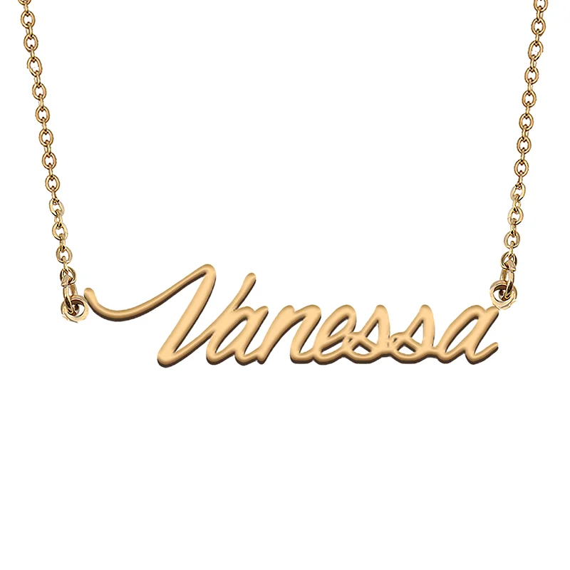 

Vanessa Custom Name Necklace Customized Pendant Choker Personalized Jewelry Gift for Women Girls Friend Christmas Present