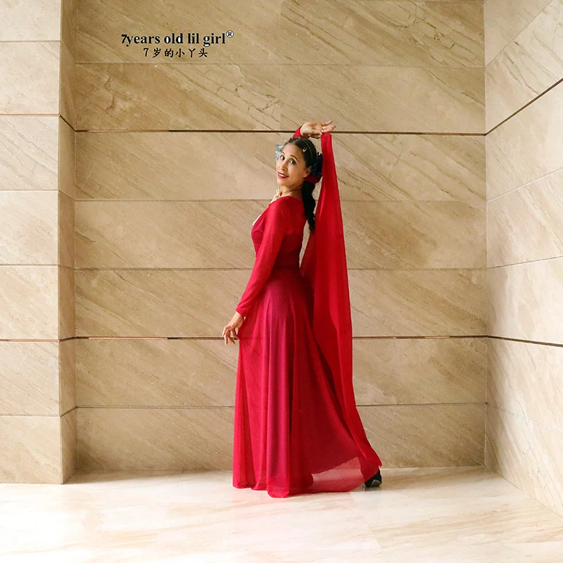 Strój do Tańca Brzucha Klasyczny Kostium do Występów Tańca Brzucha Spódnica Cygańska