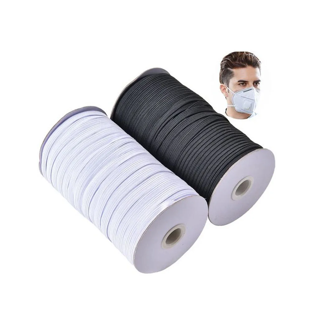 100/200 Yards Elastic Bands Sewing Elastic Rope 3/6mm Rubber Elastic Band For Fabric Garment Sewing Accessories