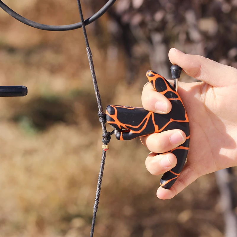 Dart Guard Archery Support Auxiliary 3-Finger Bow Release Tool with Pliers Handle for Outdoor Hunting
