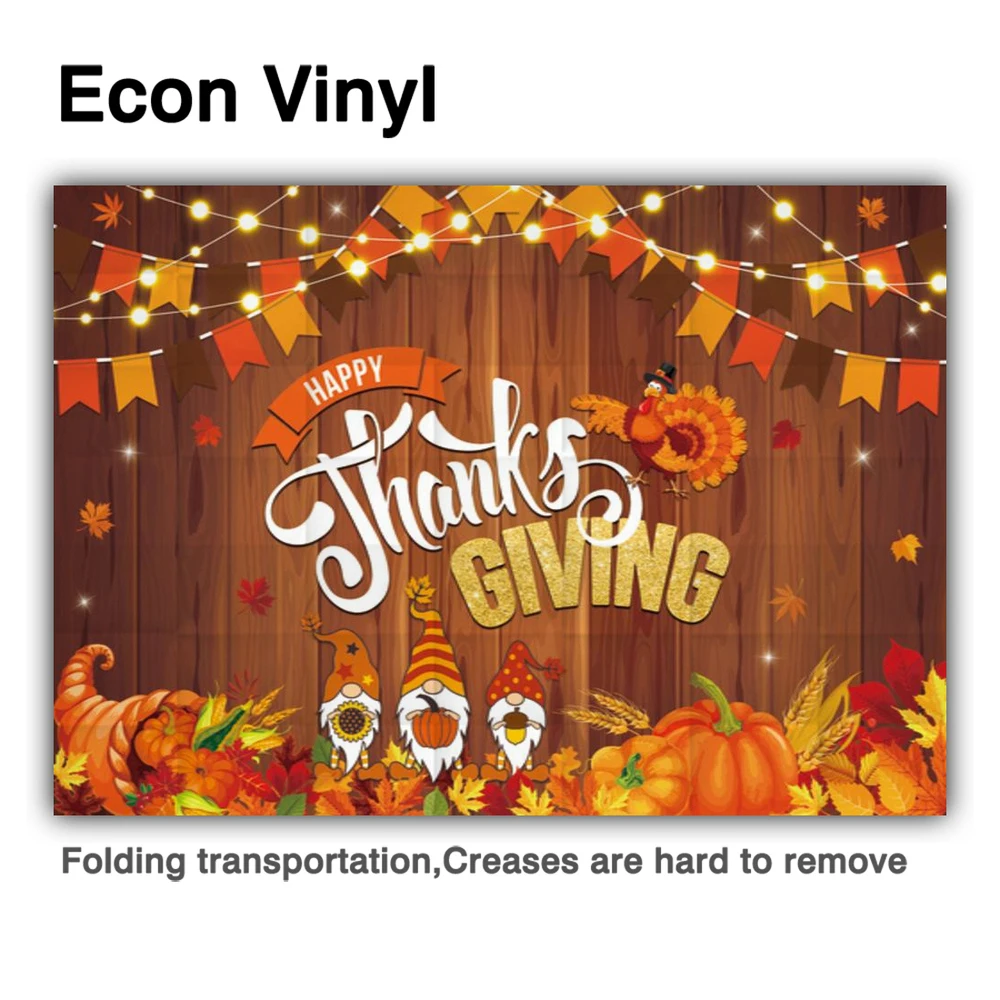 Allenjoy Дня благодарения, вечеринки осенние листья Урожай баннер деревянный фон тыквы турецкие Огни Праздник праздник фон