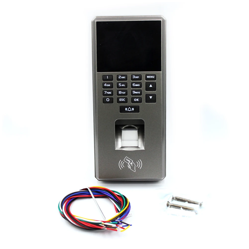 125Khz RFID 2.4inch Fingerprint Access Control System Biometric Keypad USB Time Attendance Machine for Office/Home/Factory Door