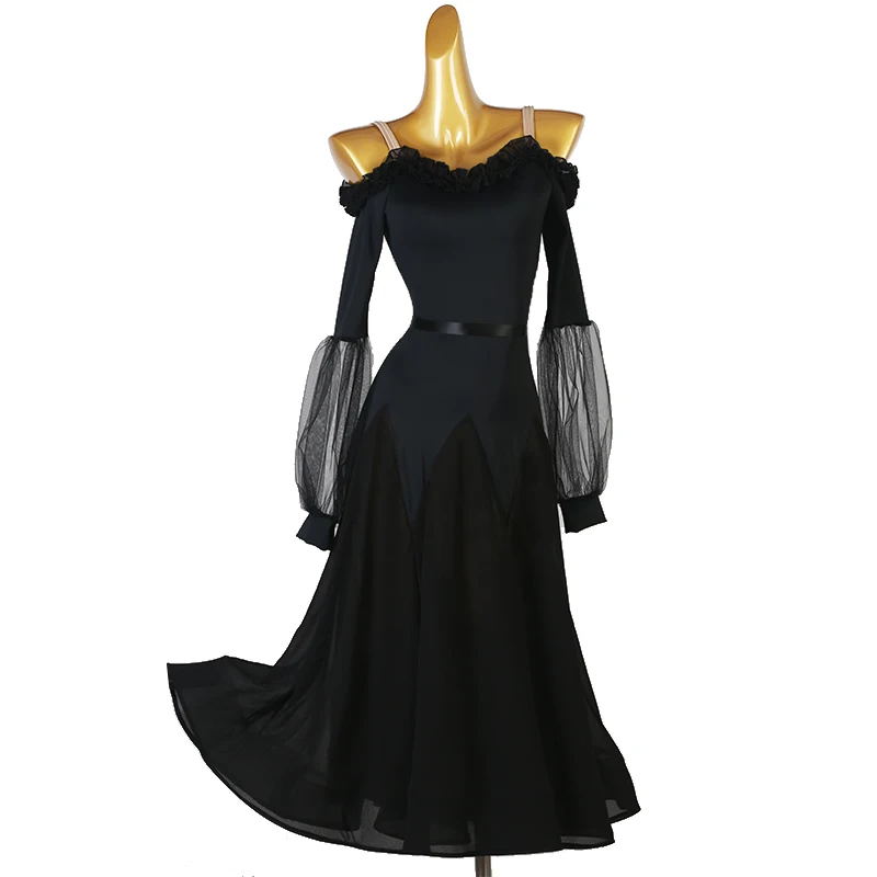 New style Ballroom dance dress national standard dance long dress social dance Costumes MQ320