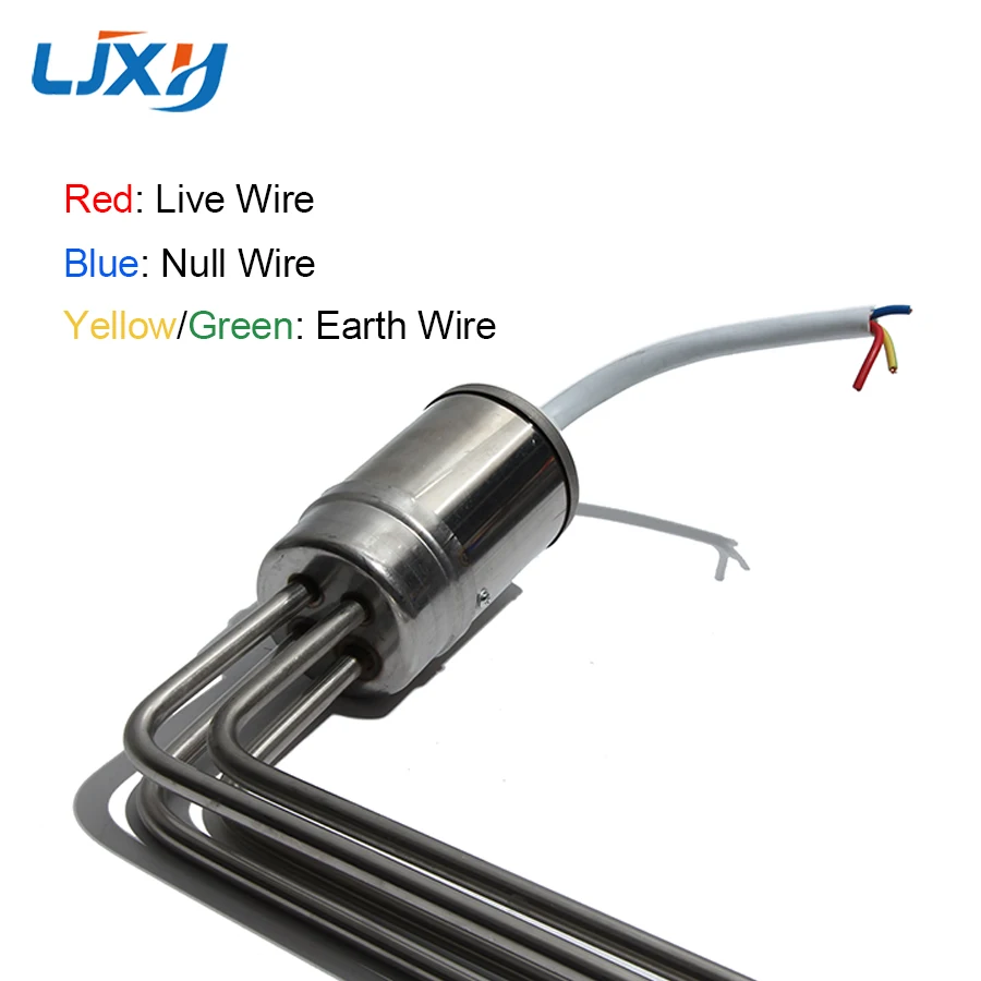 LJXH Solar Water Heater Electric Heating Tube 47/58mm Bottom Inserted Anti-dry Heating Built-in Dual Temperature Control