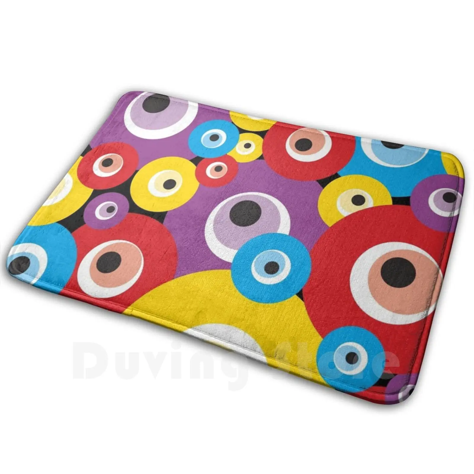 

Googly Evil Eyes Mat Rug Carpet Anti-Slip Floor Mats Bedroom Greek Turkish Moroccan Superstition Mod Colorful Cool Phone