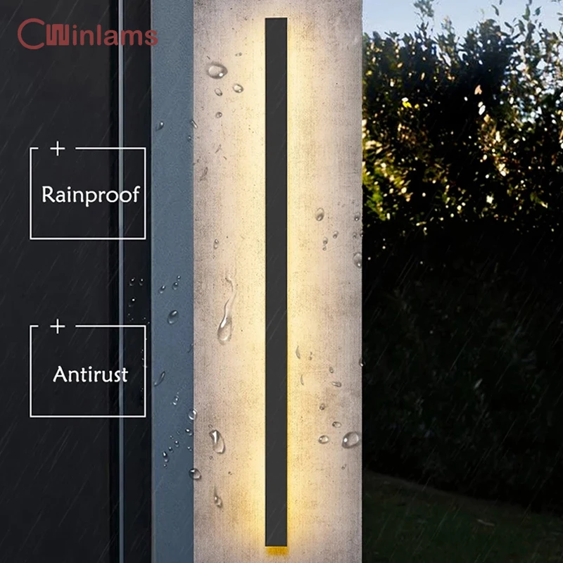 

Outdoor Wall Light LED Waterproof IP65 Aluminum Long Strip Indoor Wall Lamp For Garden Villa porch Light Luminaire AC85-265V