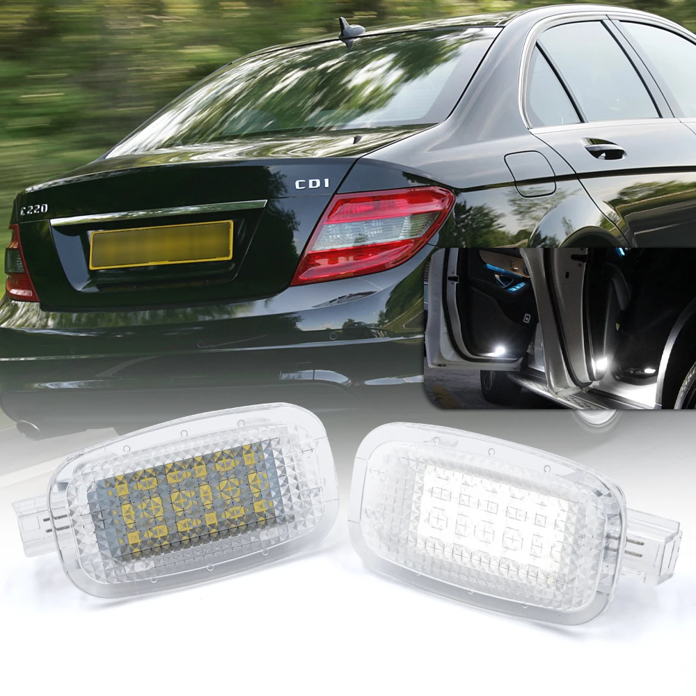 2X LED Courtesy Door Footwell Luggage Trunk Light For Benz W204 W216 W212 C207 X204 GLK W221 R230 Vanity Mirror Glove Box Lamp