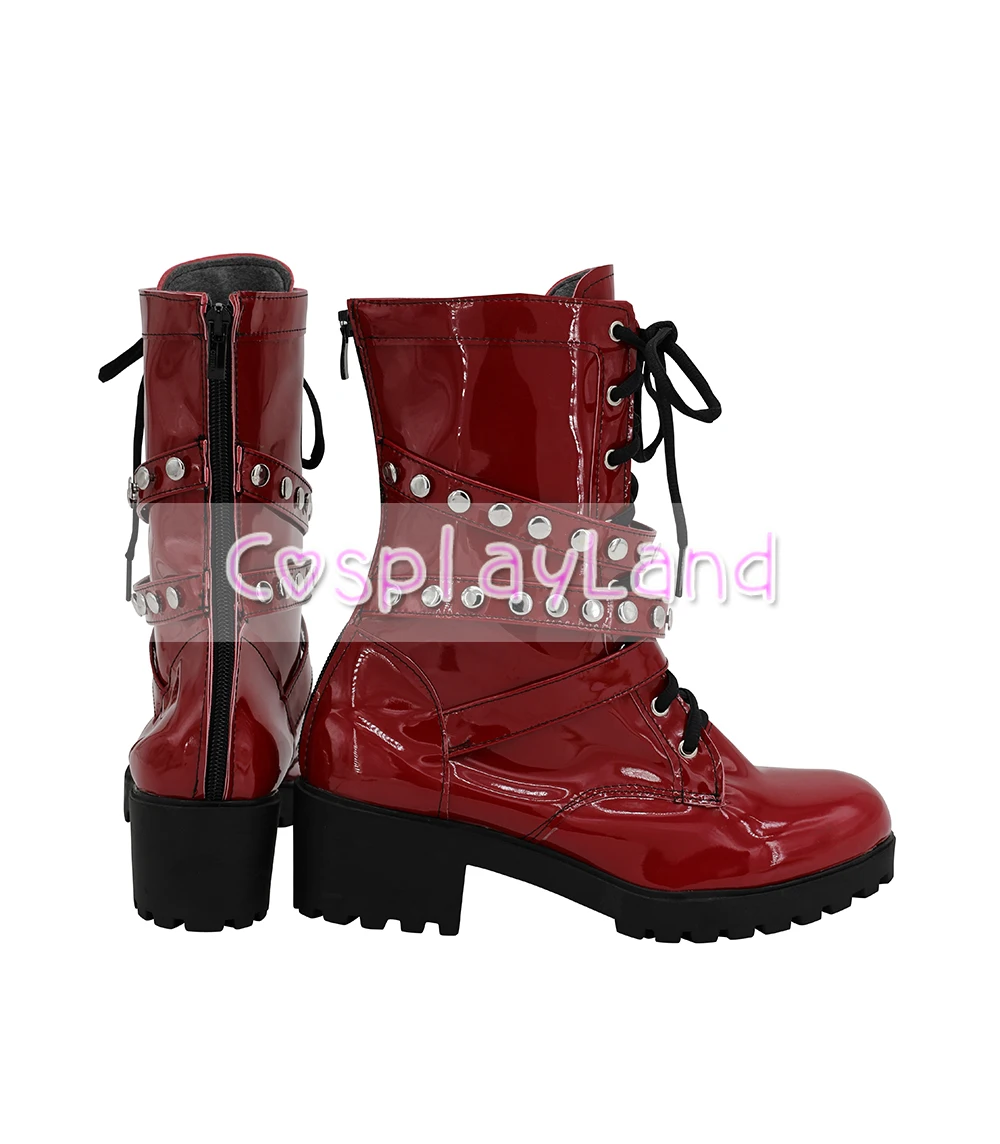 Hypnosis Mic Division Rap Battl DRB Jyushi Aimono Cosplay Boots Shoes Red Men Shoes Costume Accessories Halloween Party Shoes