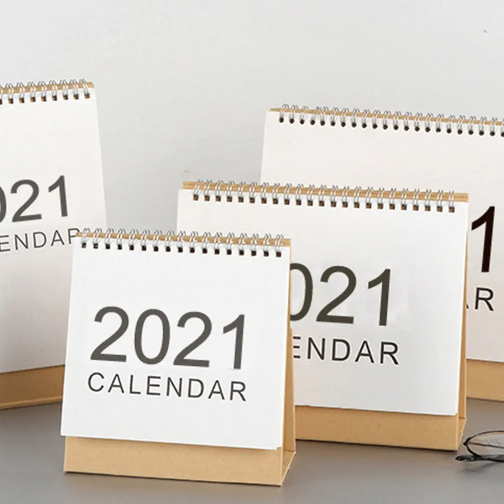 Simple Calendar Creative Events 2021 Company Desktop Office Accessories Household Calendar Exquisite Gift