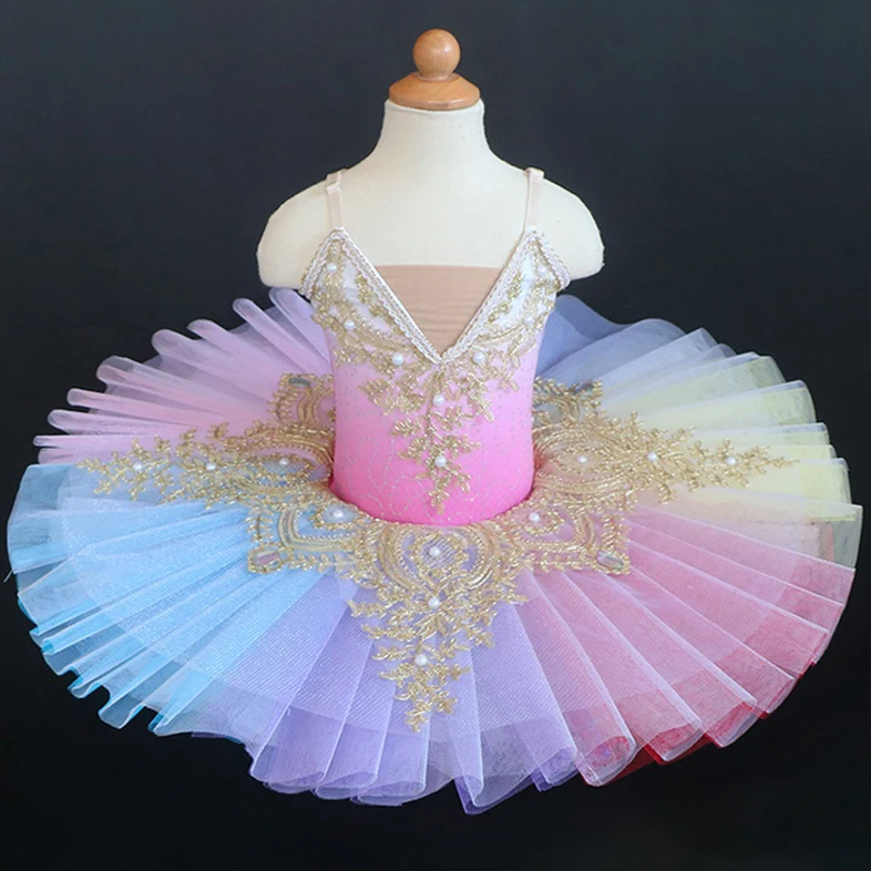 

Children's colorful Ballerina Tutu Skirt Ballet Dress Children's Swan Lake Costume Kids Belly Dance Costumes Stage Professional