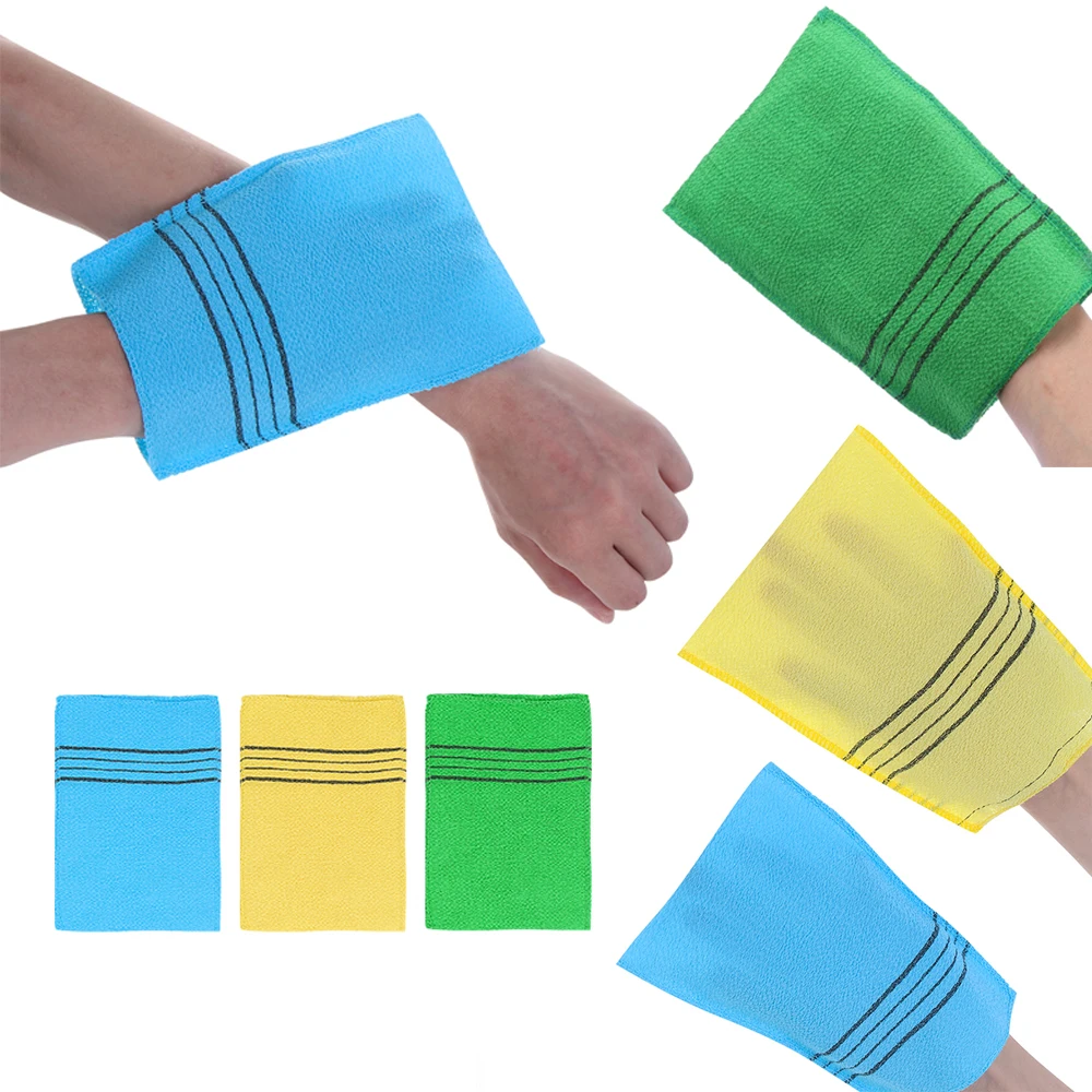 1/3/5/10 pcs Durable Smooth Skin Portable Viscose Fiber Body Rub Shower Scrubber Bath Glove Exfoliating Bath Towel Washcloth