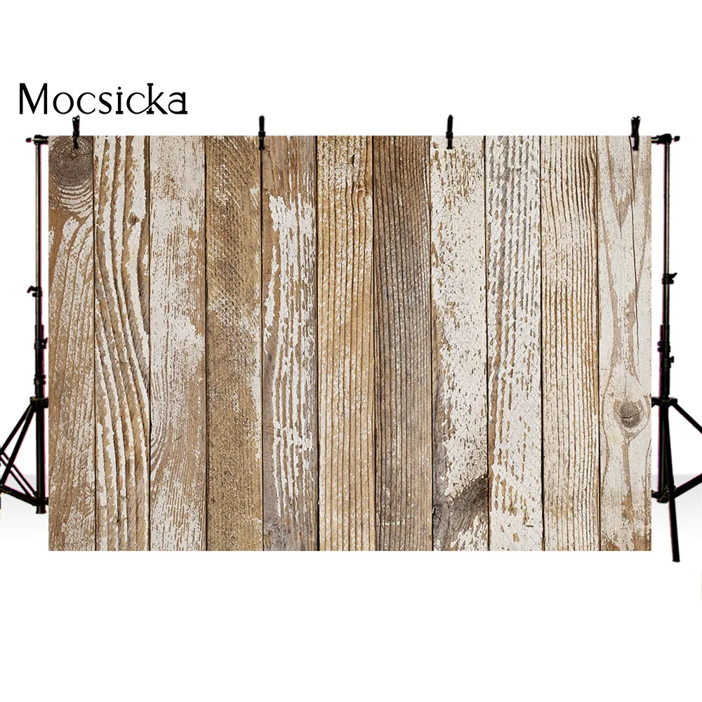 Fondo de madera para fotografía de niños recién nacidos, vinilo de madera rústica, retrato infantil, fondo fotográfico, accesorios de textura de madera