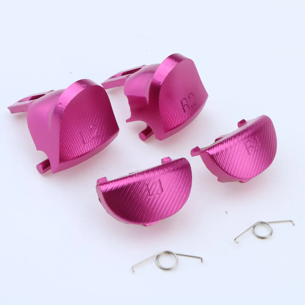 8colors 1set Trigger Button For Playstation 4 Pro / PS4 Slim JDS 040 JDM 040 Controller (Gen 2) L1 L2 R1 R2 Aluminum Alloy Metal