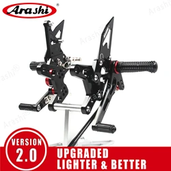 Arashi For KAWASAKI NINJA ZX6R QS 2005 - 2024 Footpeg Rearset Adjustable Footrest Foot Pegs ZX-6R ZX 6R 2006 2007 2008 2009 2010