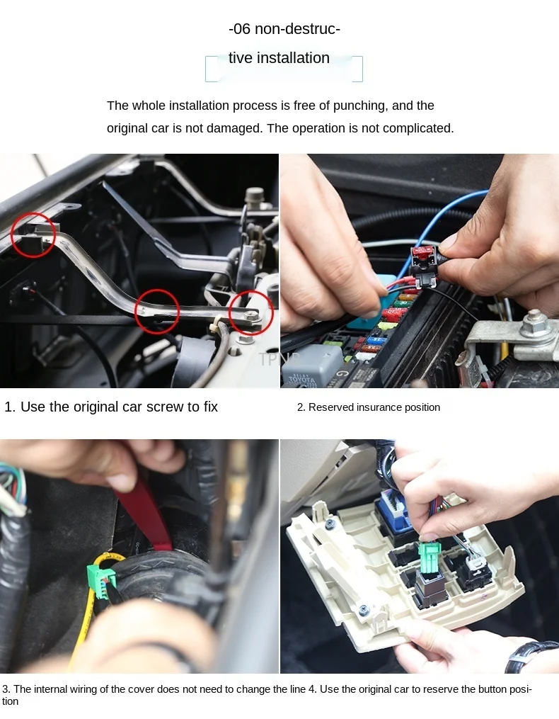 For Toyota Land Cruiser Prado 150 J15 2018 2019 2020 Front Middle Grid Small Yellow Light Accessories