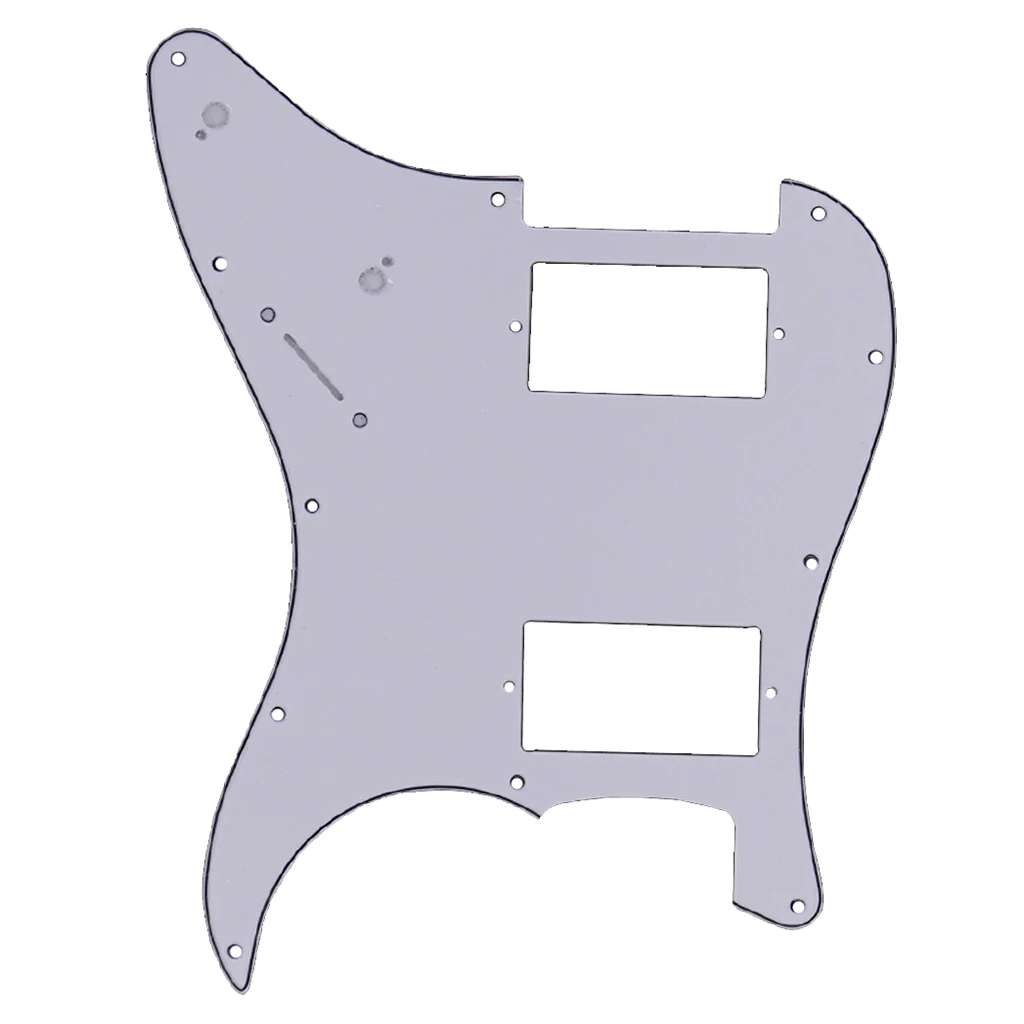 HH 11-Hole Electric Guitar Pickguard Pick Guard Scratch Plate for ST/Sq Style Guitar Parts 3Ply White