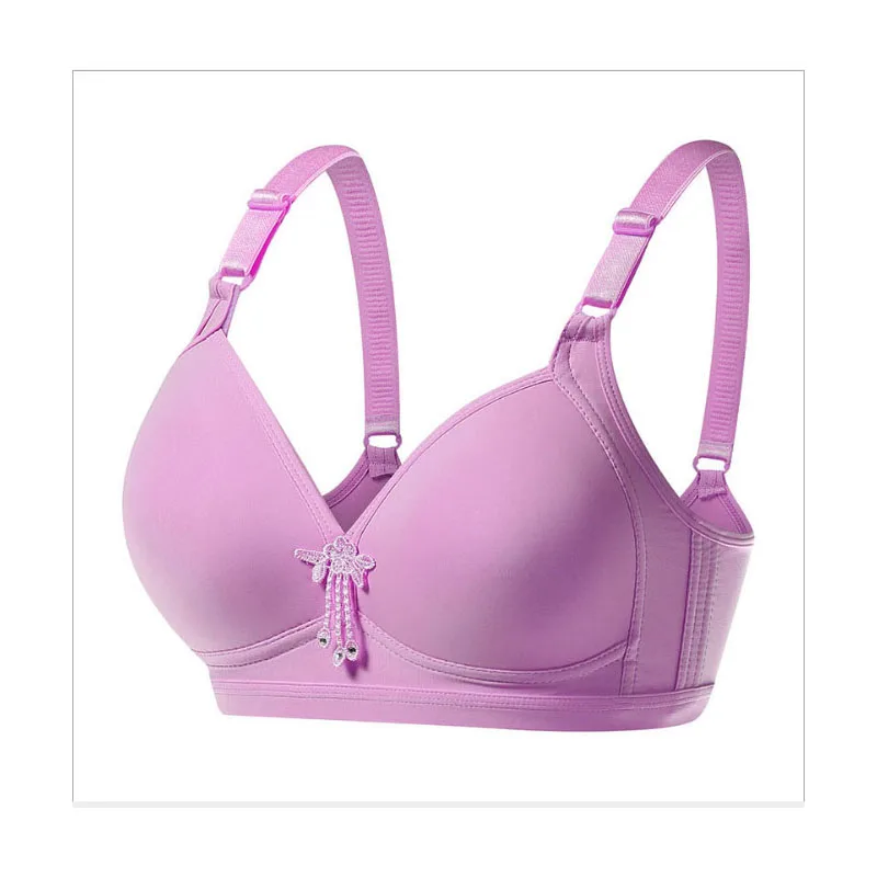 Tops Smooth Push-Up Bras A B C D Cup Sexy Women Wire Free Bra Underwear T-Shirt Bralette Lingerie Lace Bh big bust 34-46 C07 image 4