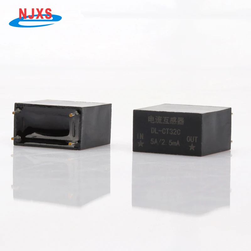 Small Precision AC Current Transformer pcb mount encapsulated DL-CT32C2.0 5A/2.5mA 1:2000 current transformer for panel meter