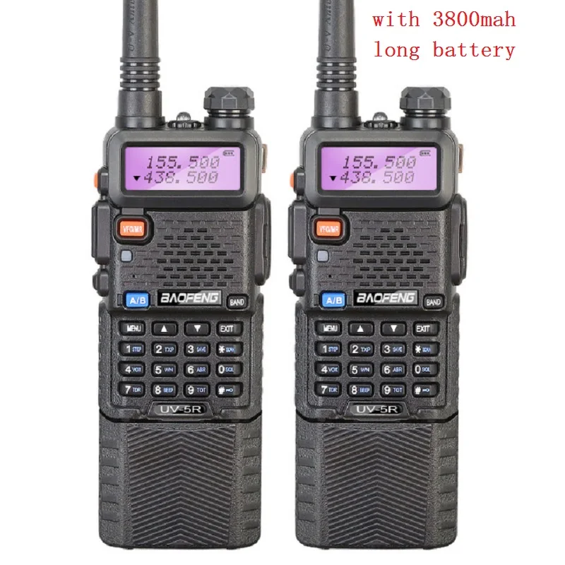 

Двухдиапазонная рация Baofeng UV-5R, 5 Вт/8 Вт, 2 шт., с аккумулятором 3800 мА · ч, Двухдиапазонная рация Baofeng uv5r