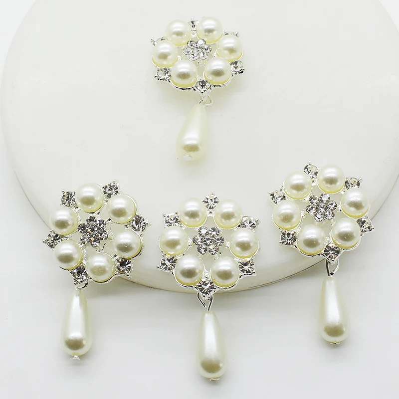 YWXINXI Gorgeous 5 pcs Shirt Collar Accessories Crystal Brooch buckle high-grade pearl Brooch fashion women jewelry Accessories