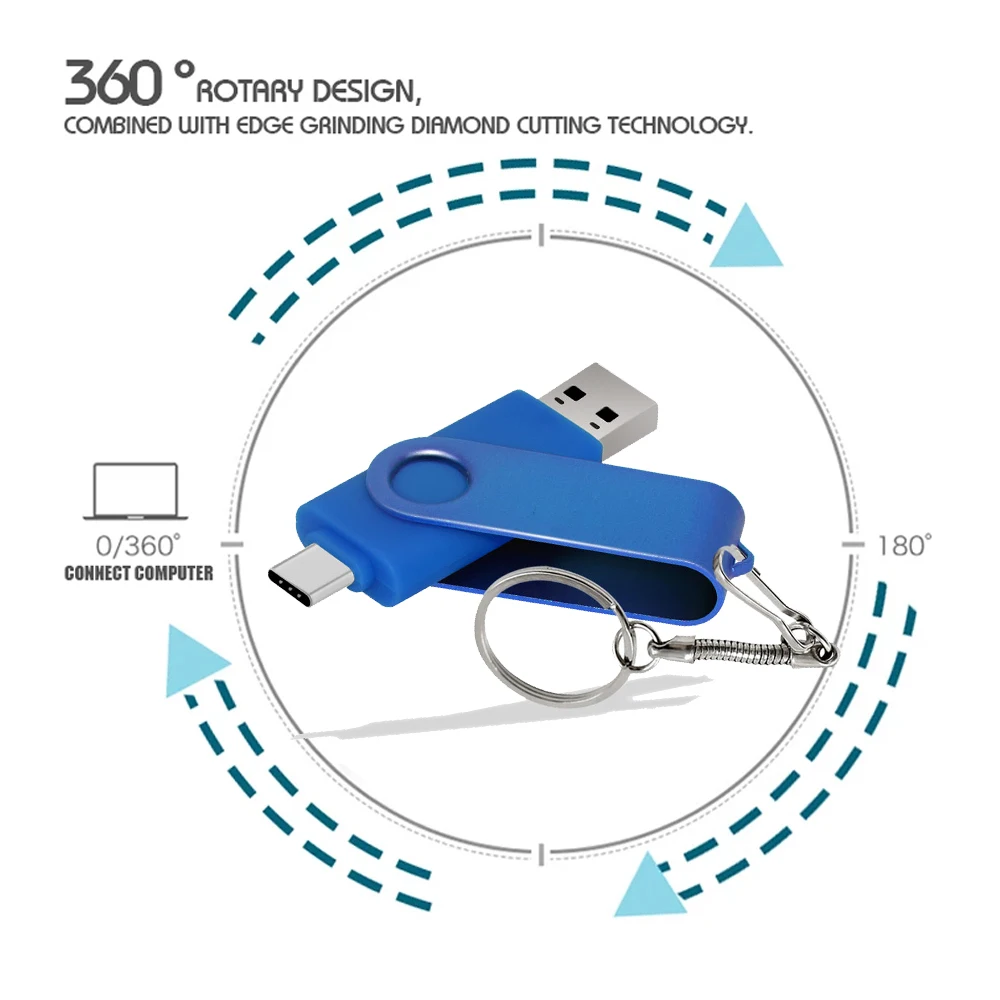 Многофункциональный ОТГ 2 в 1 USB флеш-накопитель type-c Флешка 128 ГБ cle usb флеш-накопитель 8/16/32/64 ГБ usb-накопитель для телефона