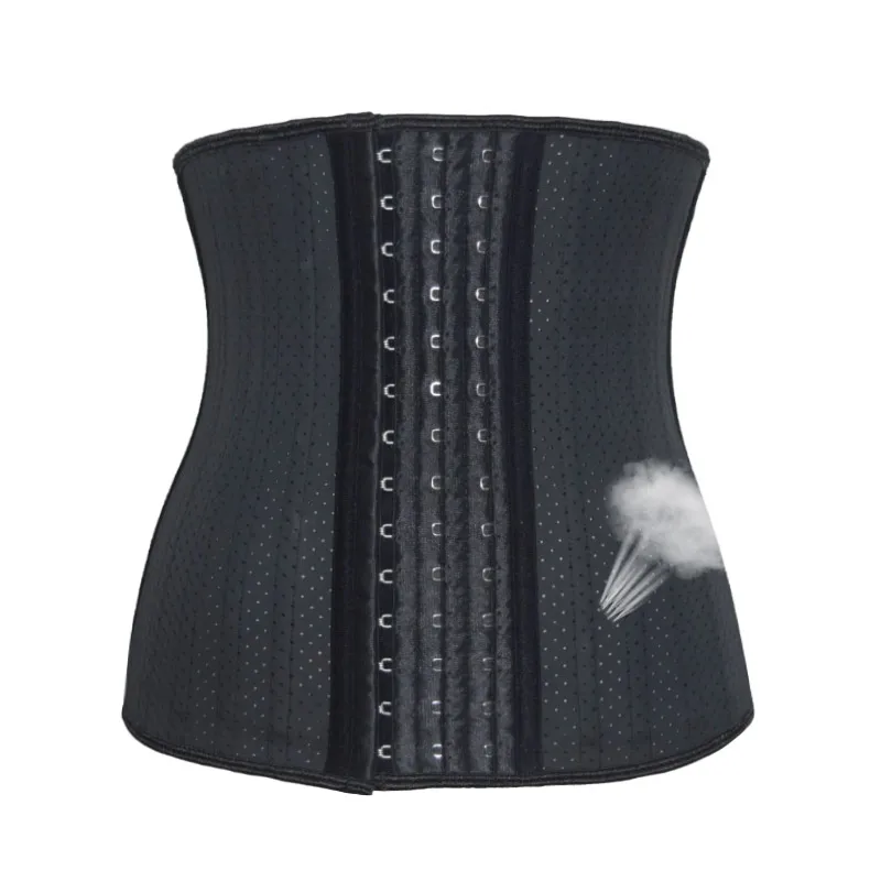 30cm Height Breathable Latex Waist Trainer 25 Steel Boned Corset Waist Cincher Slim Modeling Strap Women Body Shaper 9095