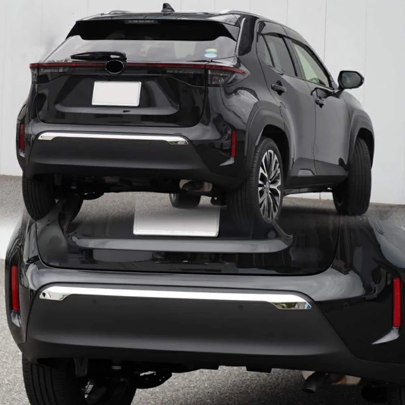 For Toyota Yaris Cross XP210 2020-2023 Chrome Rear Tailgate Bottom Molding Strip Bumper Guard Protector Cover Trim Car Styling