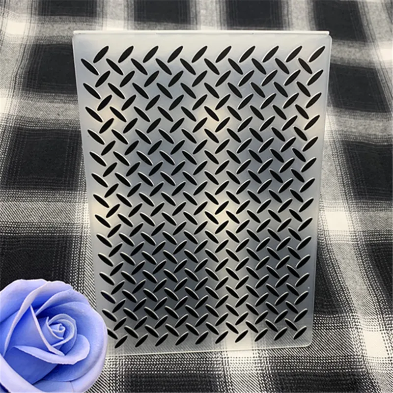 Embossing plastic folding making geometric stadium mesh greeting card background Used for DIY scrapbook folder embossing mold