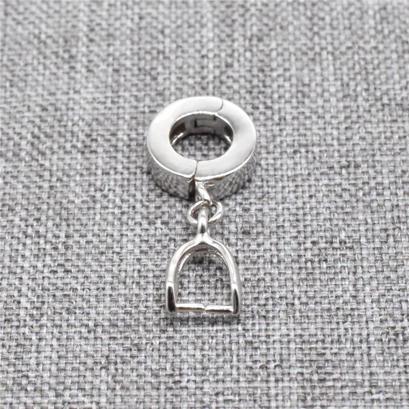 

2pcs of 925 Sterling Silver Pinch Bails with Rhodium Plated Jewelry Findings