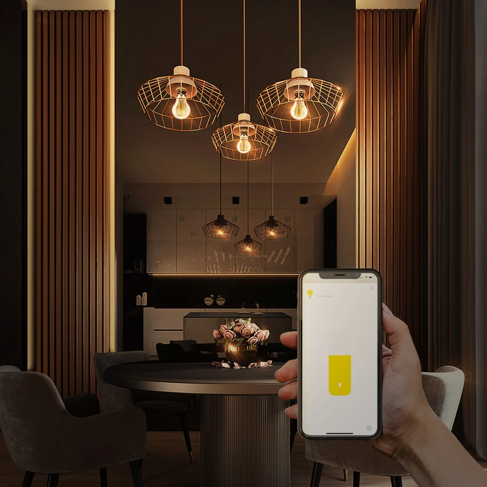 Zigbee 3.0 Smart Vintage Style Gledopto ST64 7W Pro LED Filament Light Bulb E27 For Home Decoration Lighting Living Room Kitchen