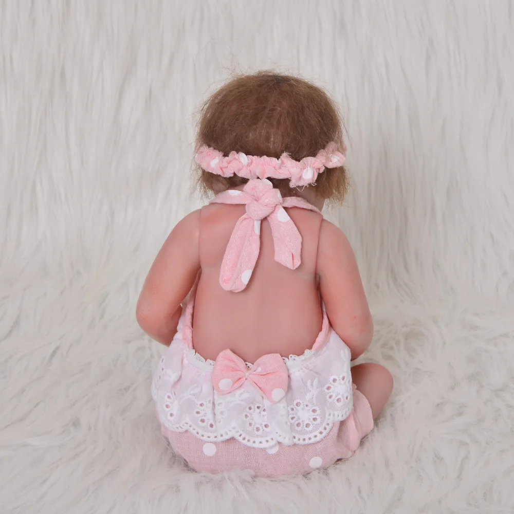 Bebes doll with 26cm rebirth doll, eyes closed simulation baby, soft body, cute, children's festival gift, children's growth