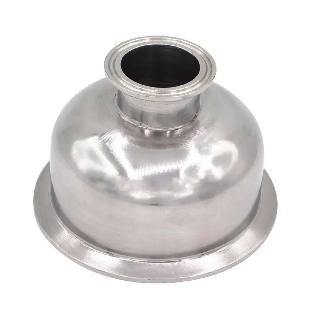 1Pcs 1.5'' to 4'' 304SS Hemispherical Tri-clamp Bowl Reducer Sanitary Pipe Fitting