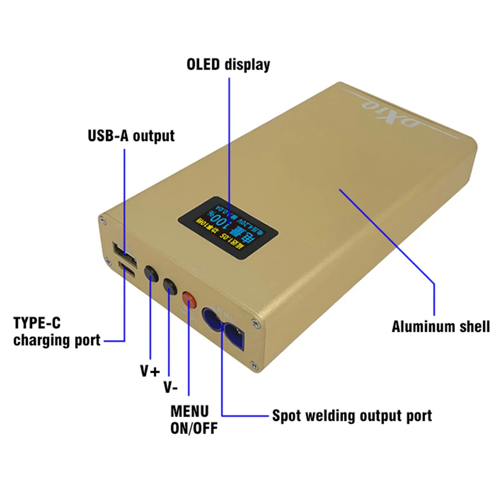 DX10 Portable Spot Welder LED Adjustable Mini Battery Spot Welding Machine Welder Tools 0.2mm Nickel For DIY 18650 Battery Pack