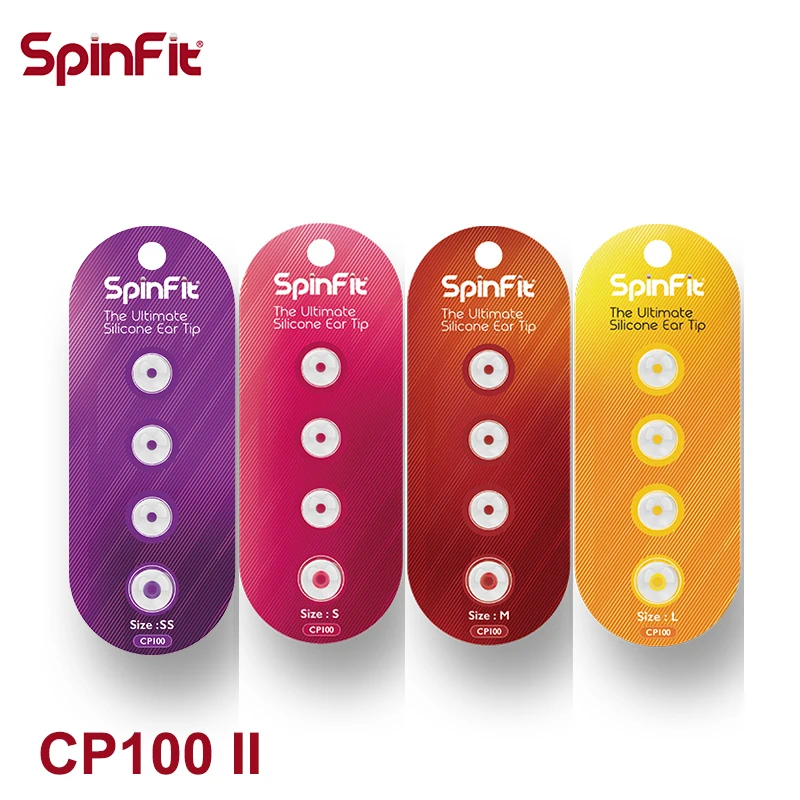 SpinFit CP100 CP800 CP145 (2 pairs) Patented 360 Degree Free Rotation Silicone Eartips for DUNU Earphones