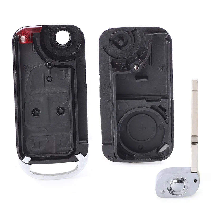 KEYECU Pieghevole A Distanza di Vibrazione di Chiave Dell\'automobile di Telecomando Borsette Della Copertura Della Cassa Con 1 Button e HU39 Lama