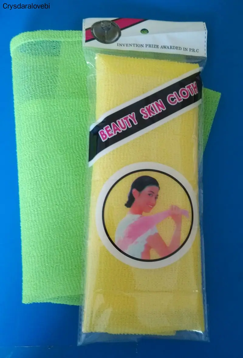 2pcs/lot Nylon Japanese Exfoliating Beauty Skin Bath Shower Wash Cloth Towel Back Scrub