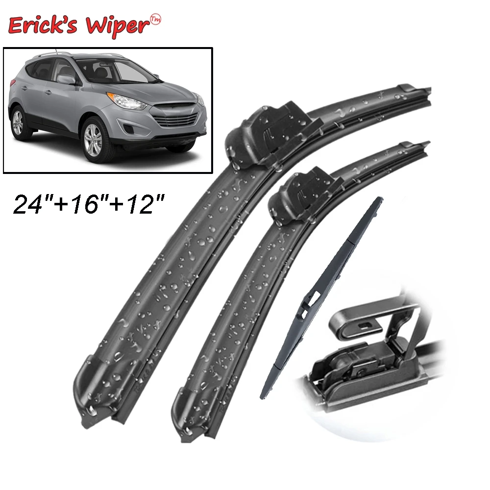 Erick's Wiper Front & Rear Wiper Blades Set Kit For Hyundai Tucson MK2 ix35 2010 - 2015 Windshield Windscreen Window 24