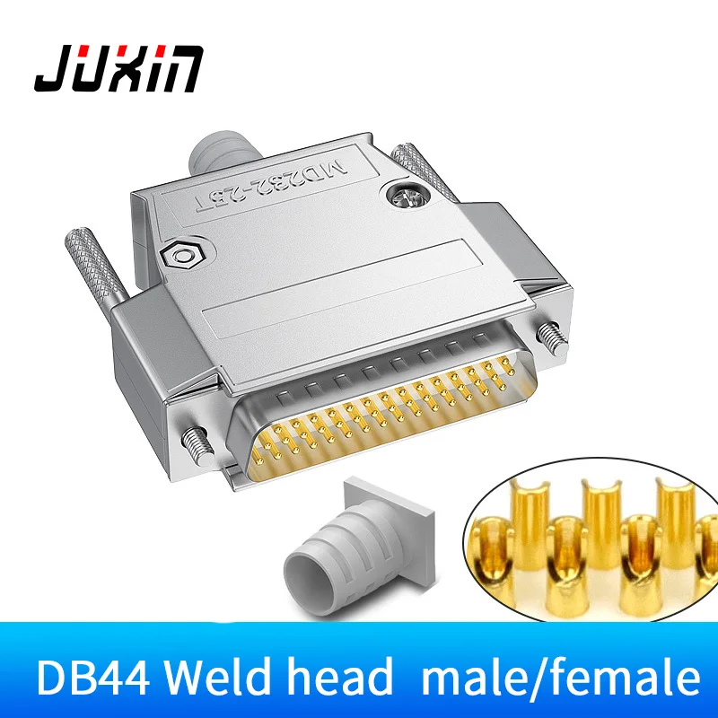 DB44 welded head welding wire DB44 3 row 44 pin plug male female D-SUB44 metal casing