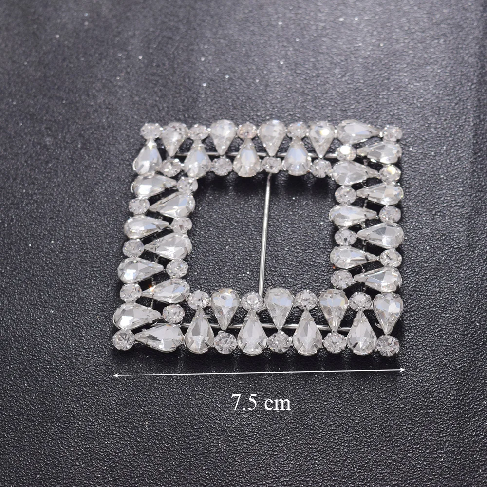 1PC good quanlity big size 9cm 10cm 12cm crystal rhinestone buckles for bridal dress women clothing belt decorations ribbon knot