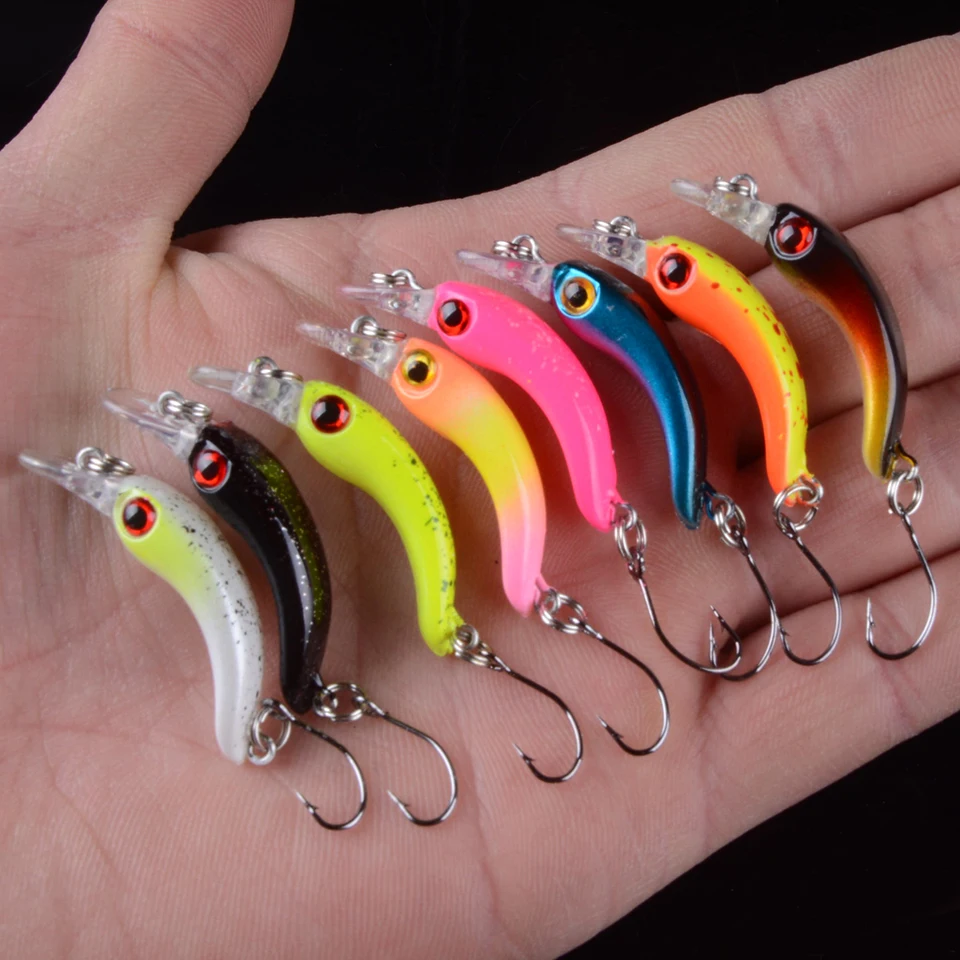 8PCS 4cm 1.5g Small Fishing Lures Minnow Wobblers Fishig Carp Bait Hard Bait Artificial Crankbait Jerk Bait Pesca Fishing Tackle