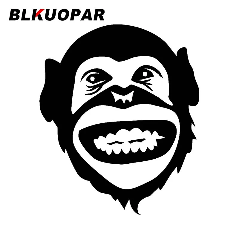 BLKUOPAR for Monkey Chimpanzee Smile Car Sticker Funny Occlusion Scratch Decal Waterproof Windshield Motorcycle Car Styling