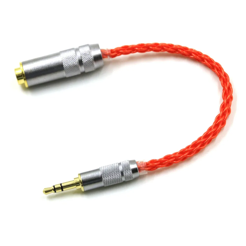 Thouliess UPOCC Silver Plated 4.4mm Balanced Female  to 3.5mm Stereo Male Audio Adapter Connector Cable