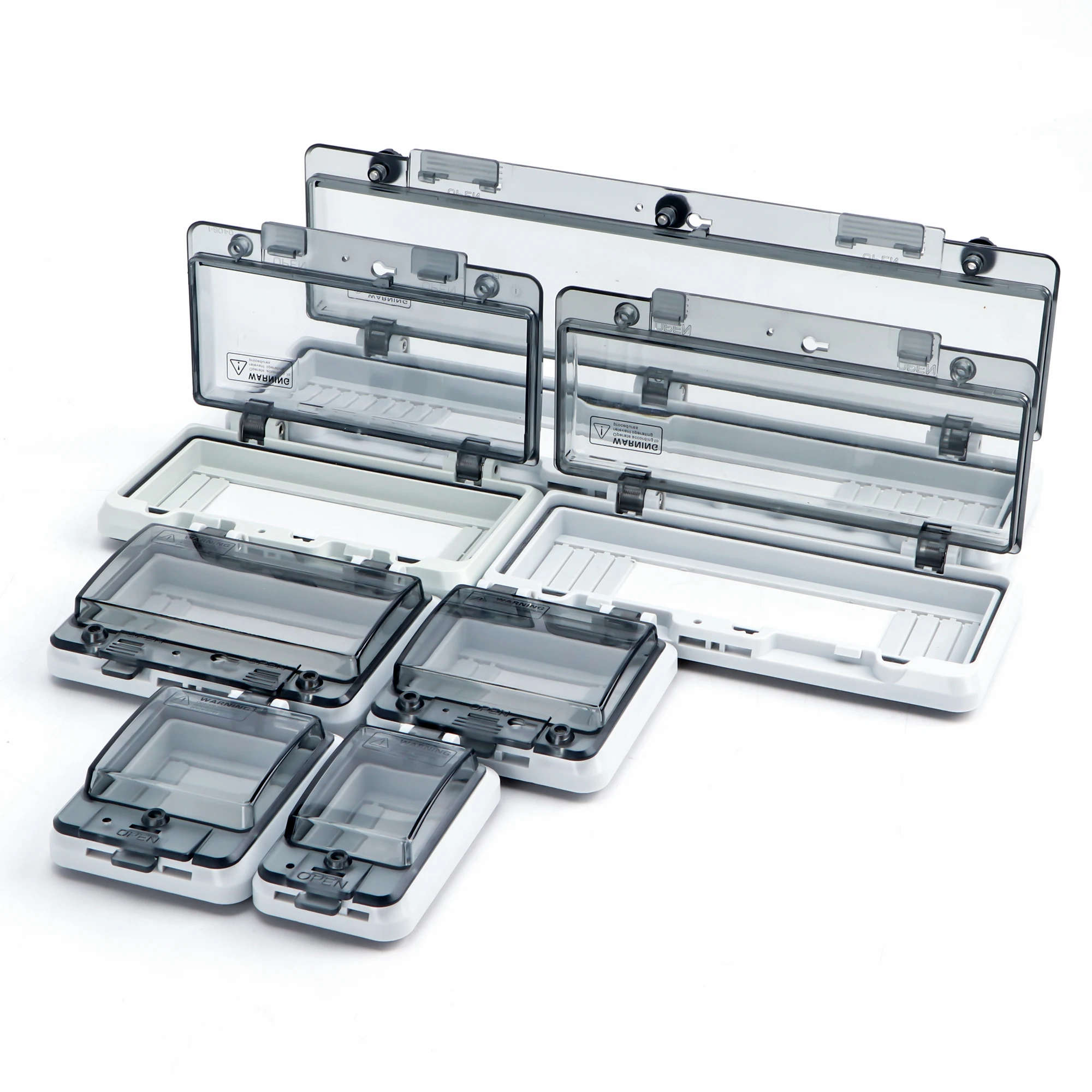 6way Circuit Breaker Transparent Waterproof Box Window Distribution Box Protect Window Cover Monitor Observation Window Switch