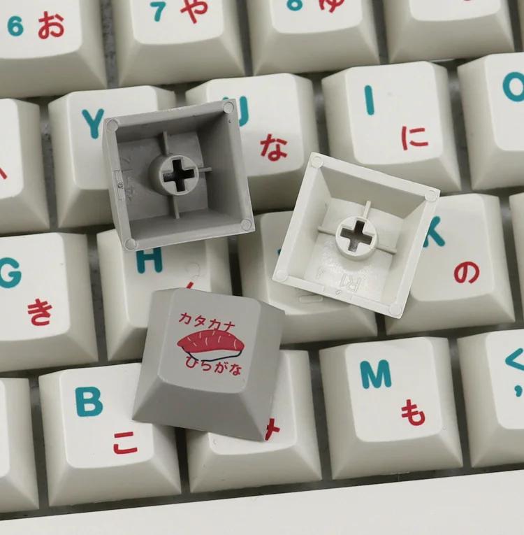 PBT Sushi Keycaps Retro Japanese Sushi Keycaps Mechanical Keyboard Keycap Cherry Profile Key Cap Dye Sublimation