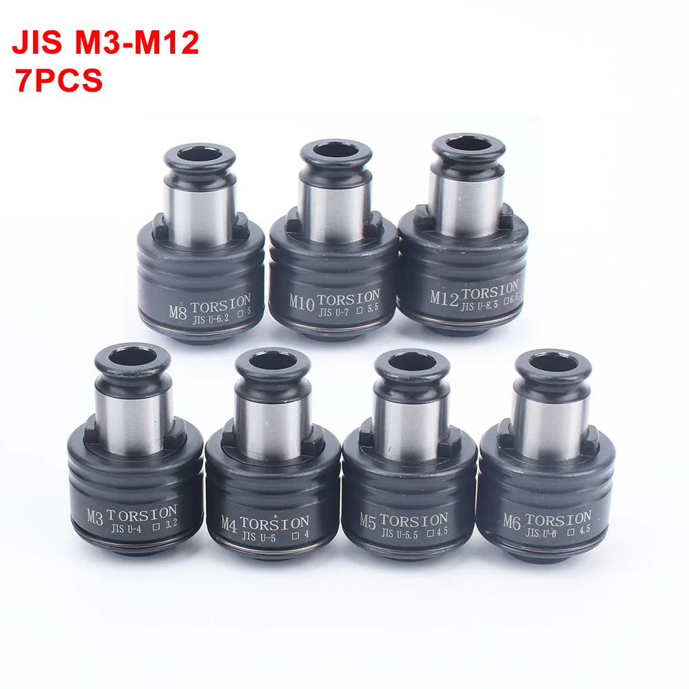 GT12 19mm JIS M3-M12 Set Tapping Collets Chucks  With Overload Protection